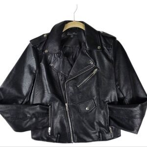 Love Tree Black Cropped Moto Jacket Size Small